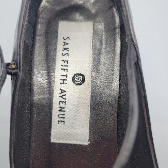 Saks Fifth Avenue Mary Jane Block Heel Leather Shoe Size 7B Circa 1996-2000 - Picture 7 of 10